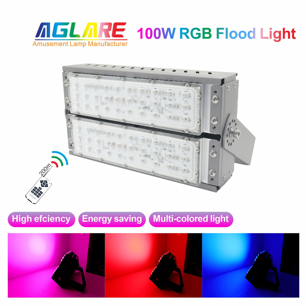 Color Changing LED Flood Lights 100W Outdoor RGB Spotlight