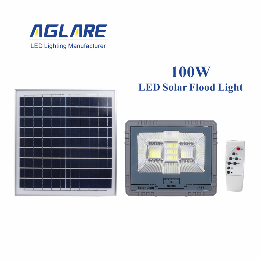 100W  LED Solar Flood Lights with remote control