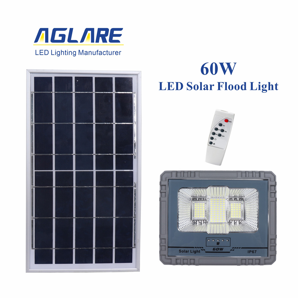 Solar LED Flood Light 60W with Remote Control