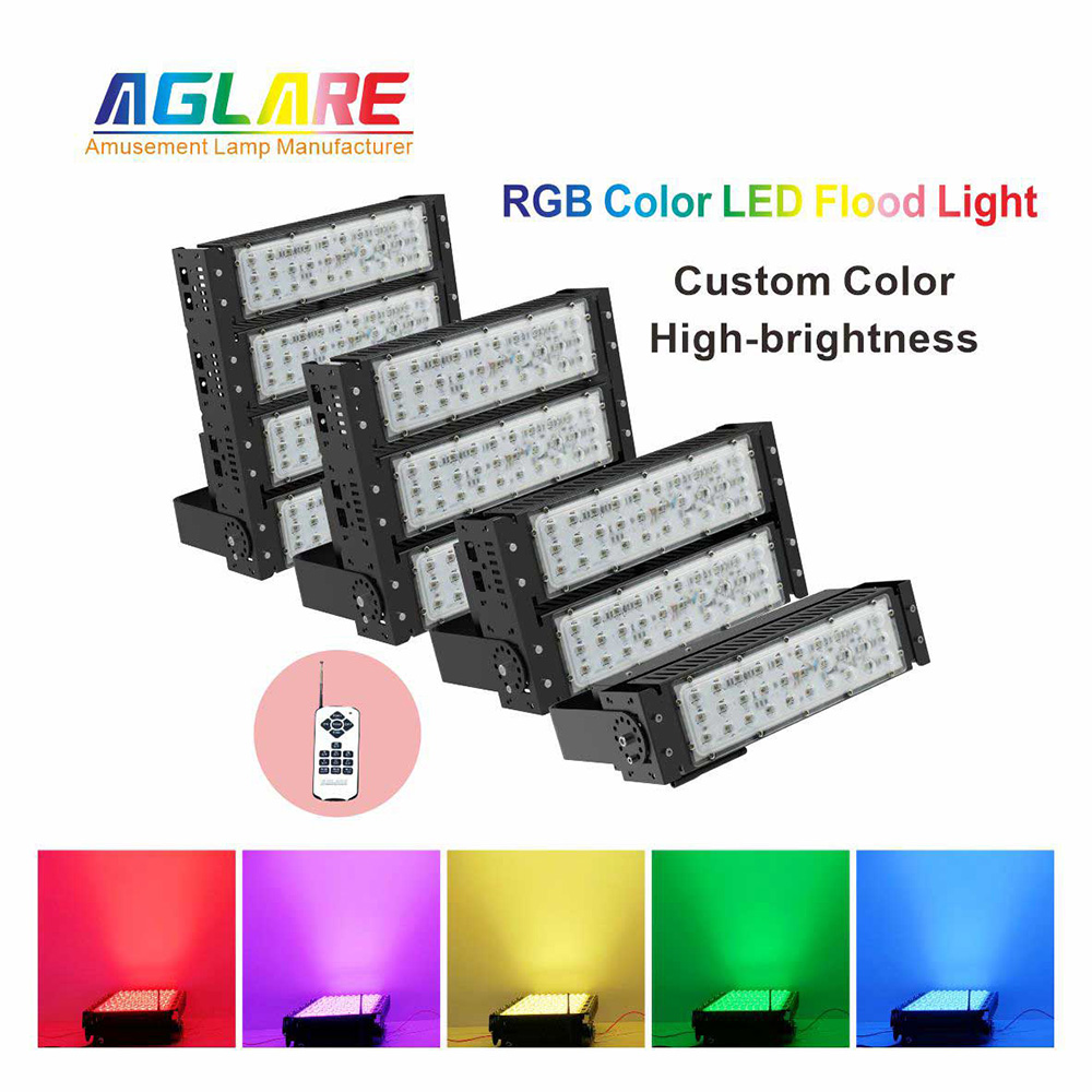 50W-500W LED Fluter RGB mit Fernbedienung IP65 Wasserdicht Rgb LED  Strahler,Outdoor Farbwechsel Flutlicht Außenstrahler