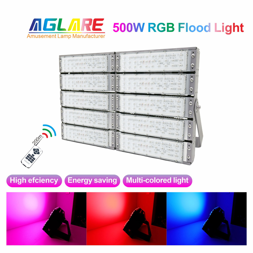 500 Watt LED RGB Flood Light Grey