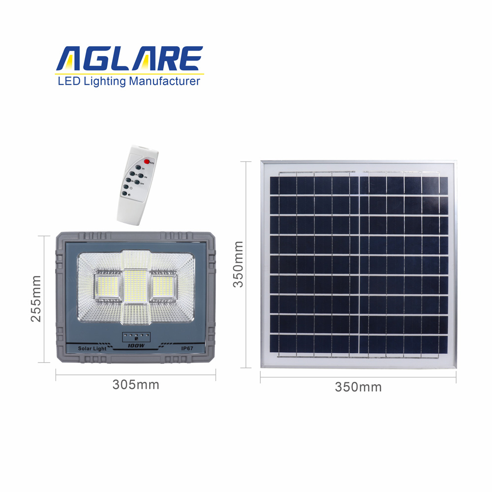 100w solar led flood light with remote control