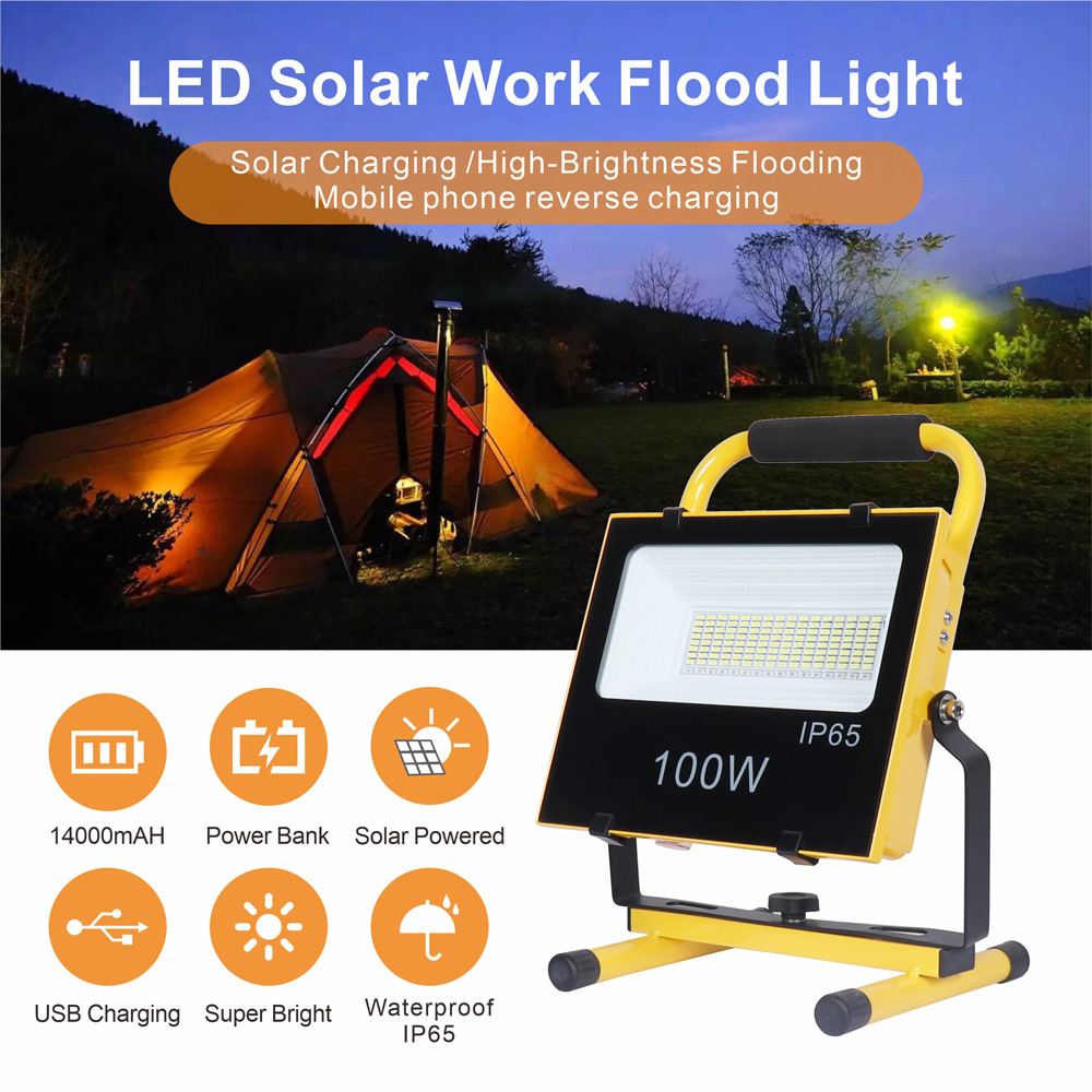 rechargeable flood light with stand