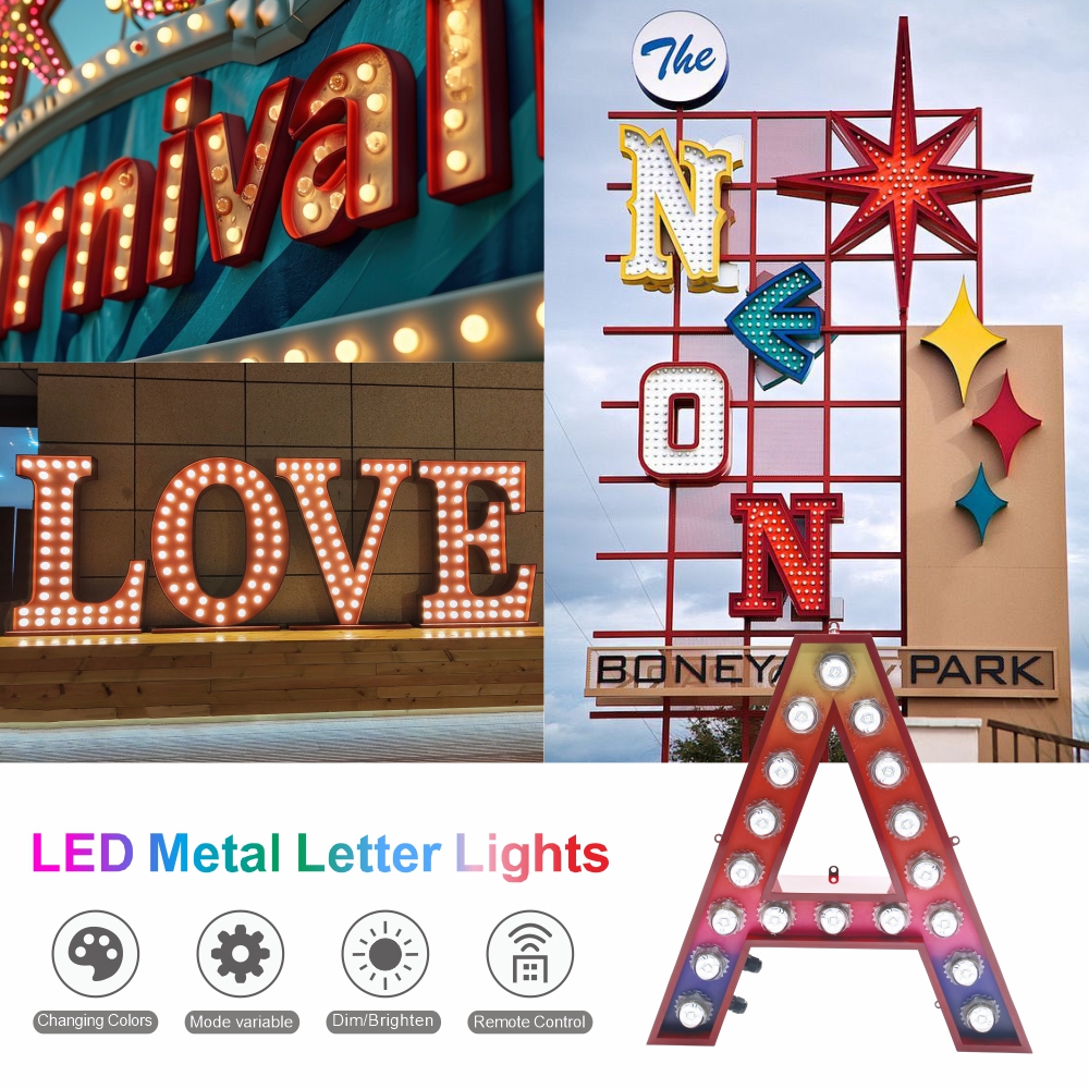 led metal letter lights