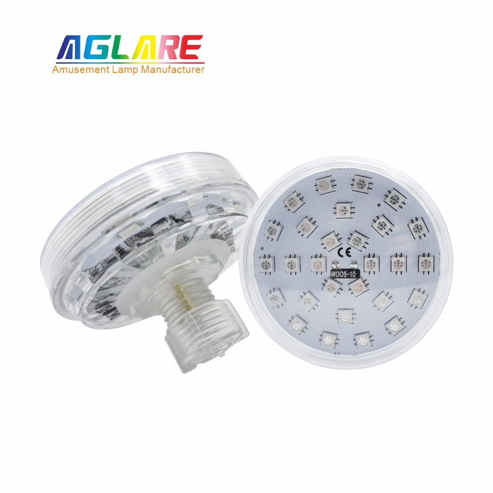 Waterproof New 80mm RGB Cabochon Light AC24V Turbo Light LED Pixel Amusement Park Light Bulbs