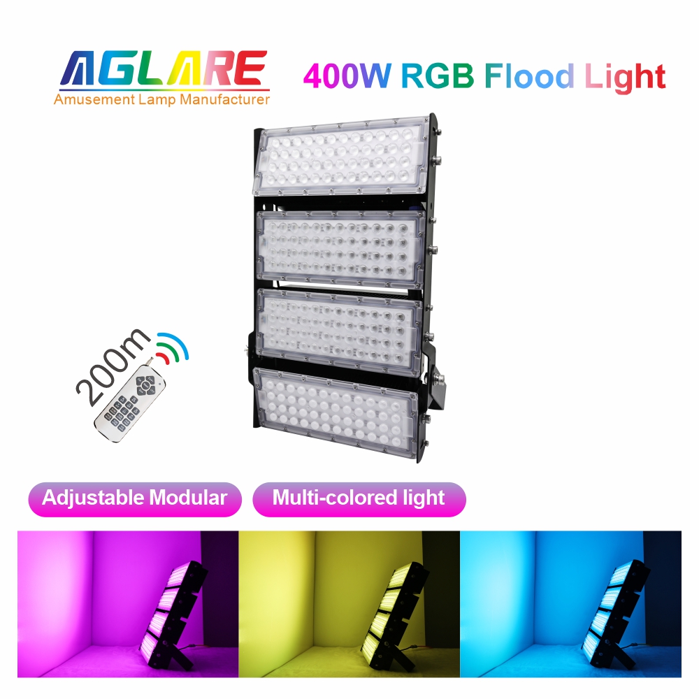 400W RGB Adjustable LED Flood Light, Colour Changing With Remote Control